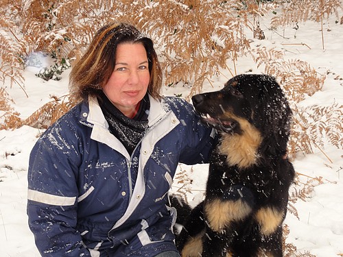 Butz vom Drei Ruten Berg mit Besitzerin Gabriele Kockel